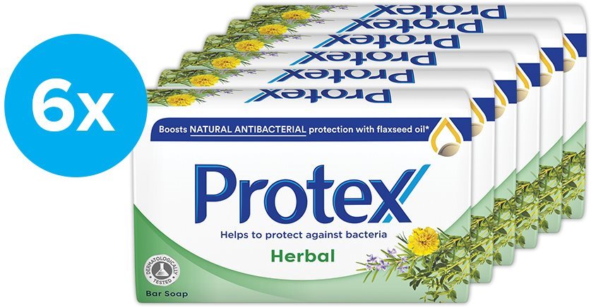 PROTEX Herbal s přirozenou antibakteriální ochranou 6 × 90 g Tuhé...