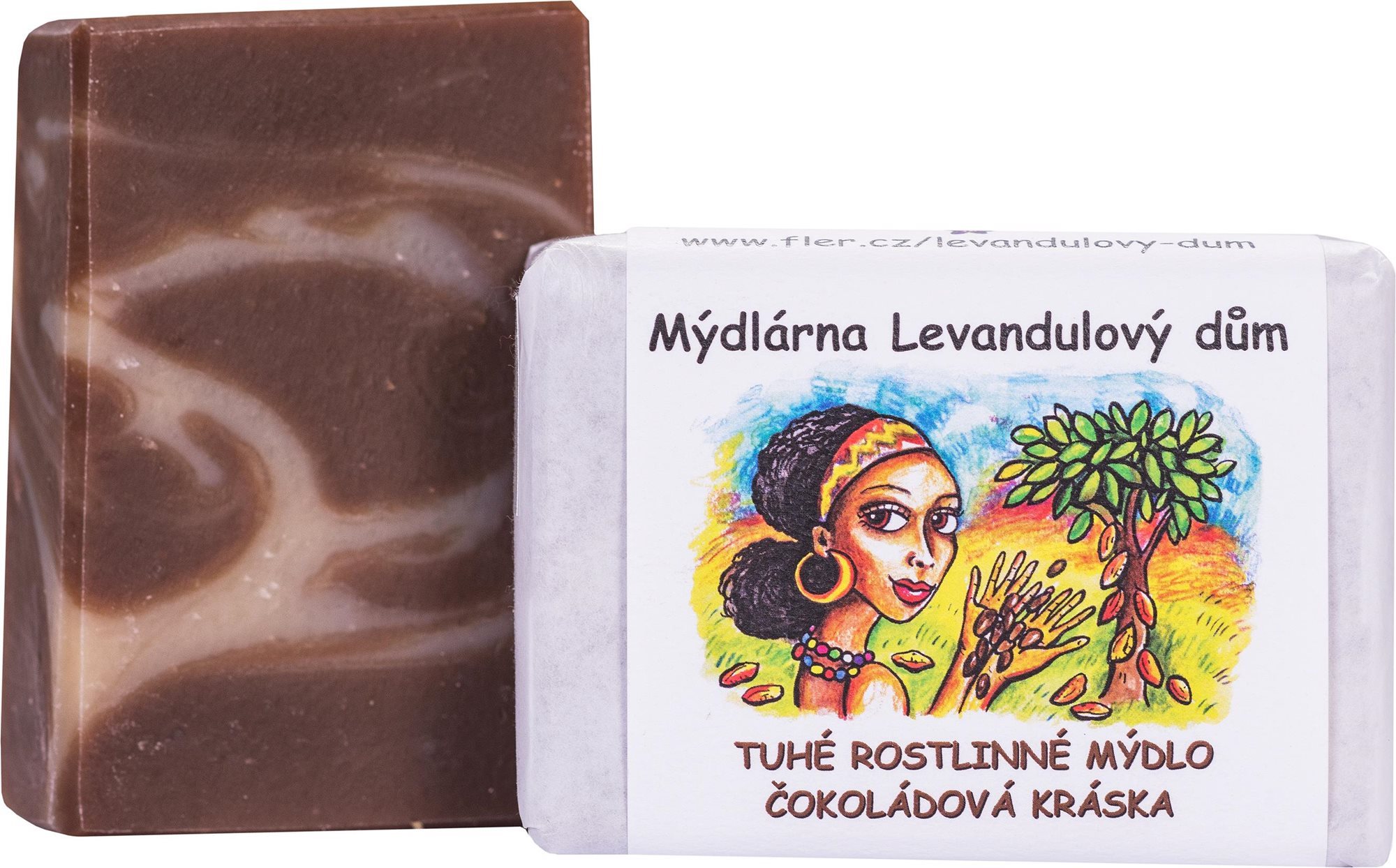 LEVANDUĽOVÝ DOM Tuhé rastlinné mydlo Čokoládová kráska 120 g Tuhé...