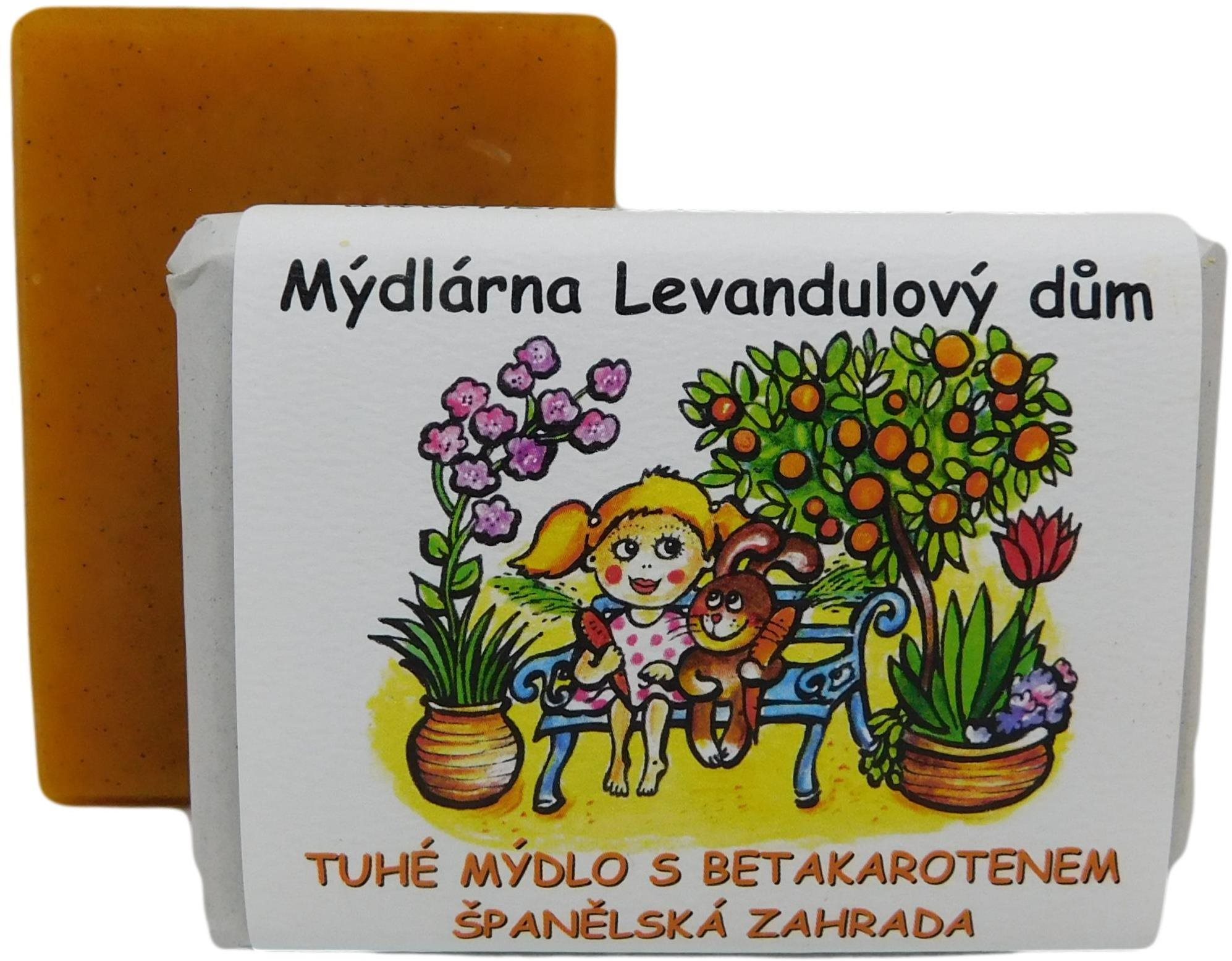 LEVANDULOVÝ DŮM Tuhé mydlo s betakaroténom Španielska záhrada 120 g...