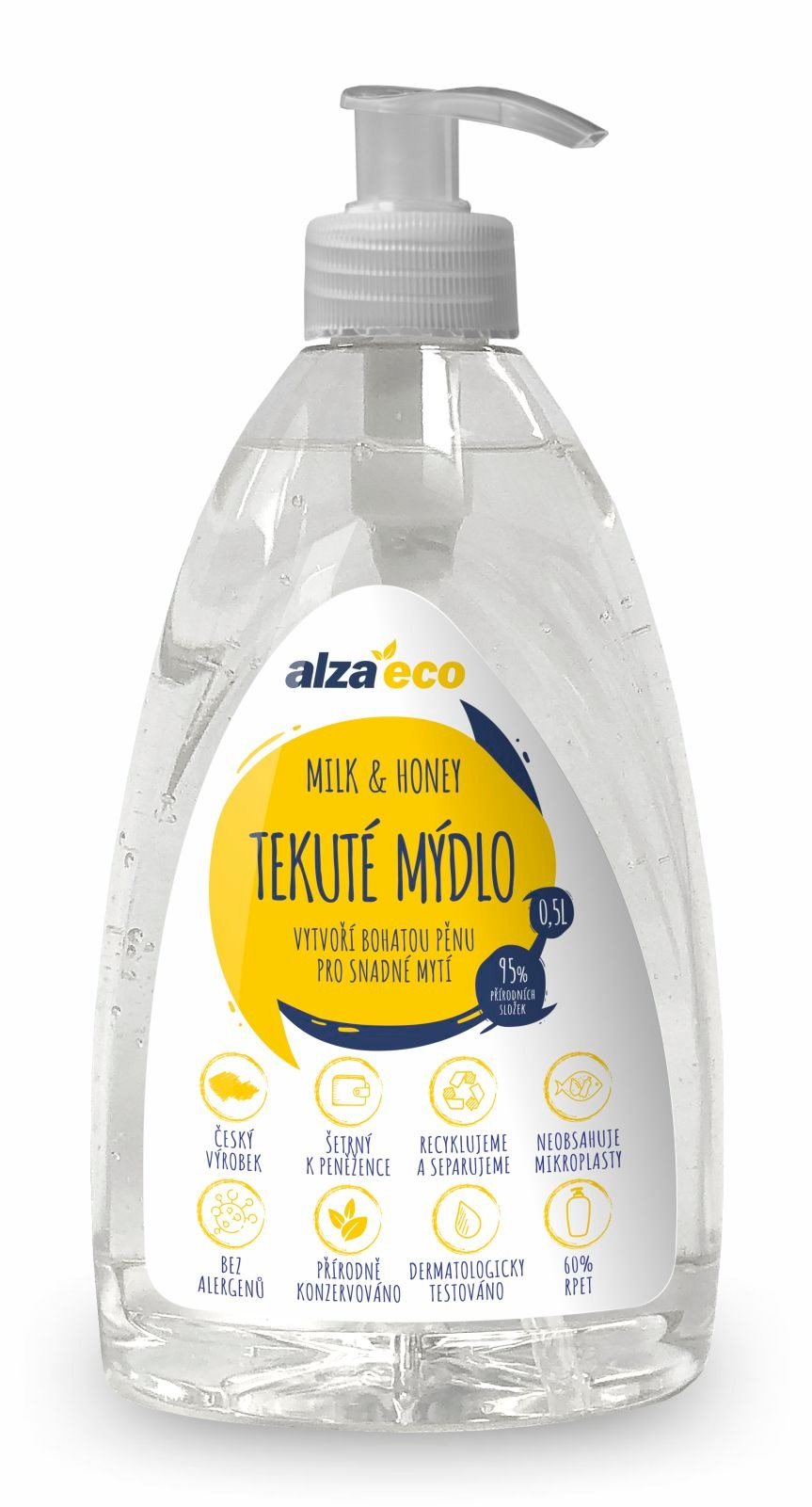 AlzaEco Tekuté mydlo Milk and Honey 500 ml Tekuté mydlo