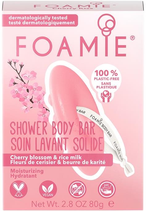 FOAMIE Shower Body Bar Cherry Kiss With Cherry Blossom and Rice...