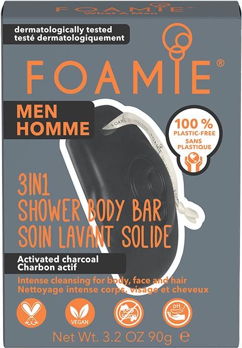 FOAMIE 3in1 Shower Body Bar For Men What A Man 90 g Szappan