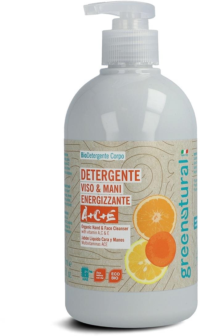 GREENATURAL na obličej a ruce s vitamíny ACE Bio 500 ml Tekuté mýdlo