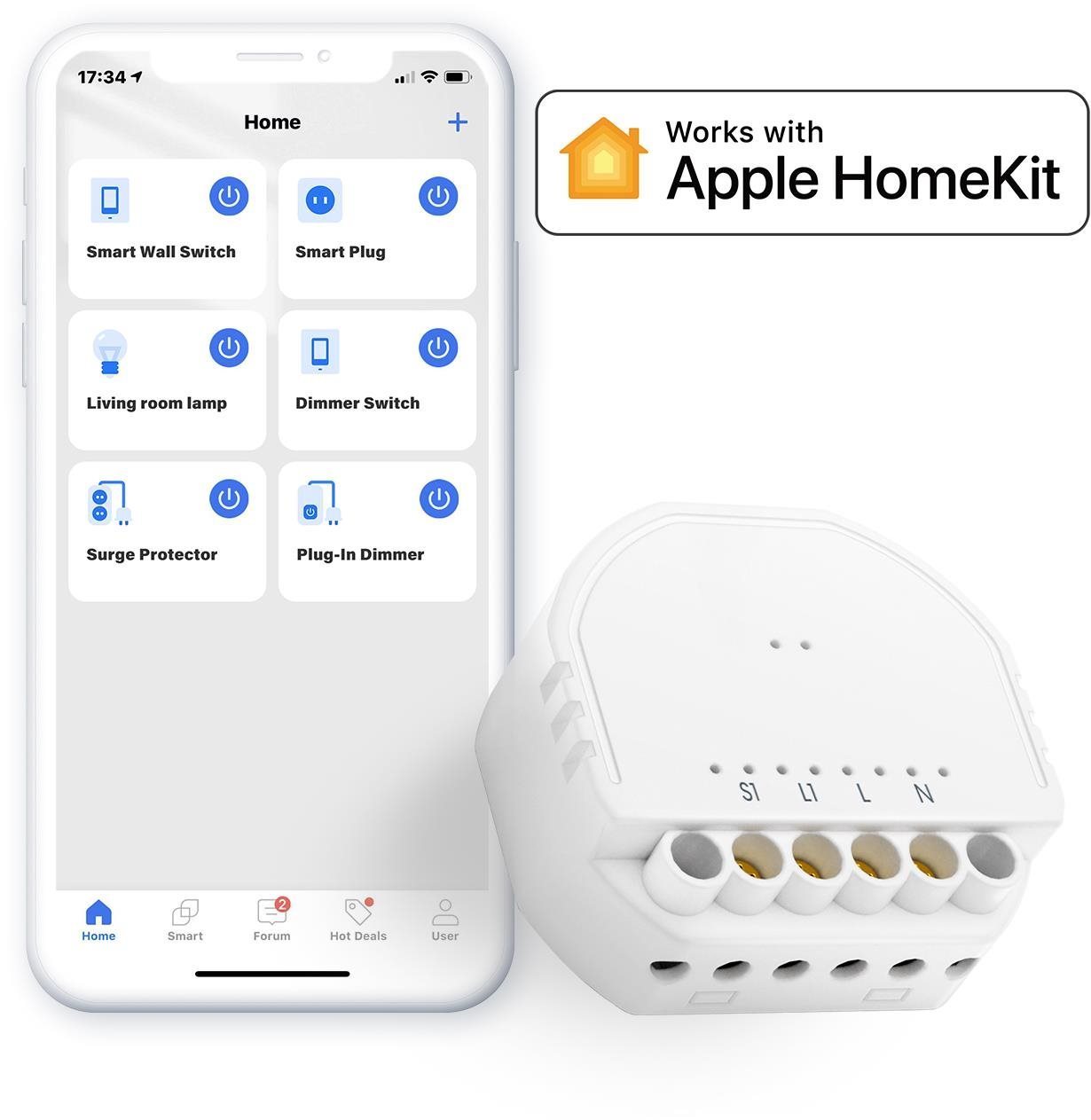 Meross Smart Wi-Fi In-Wall Switch Kapcsoló