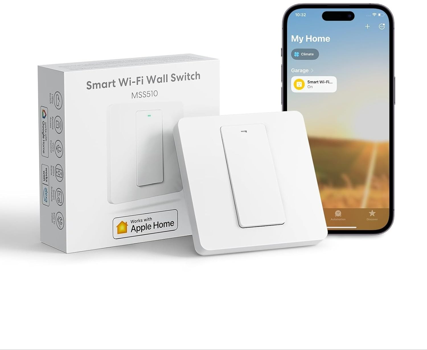 Meross Smart WiFi Wall Switch 1 way Touch Button Vypínač