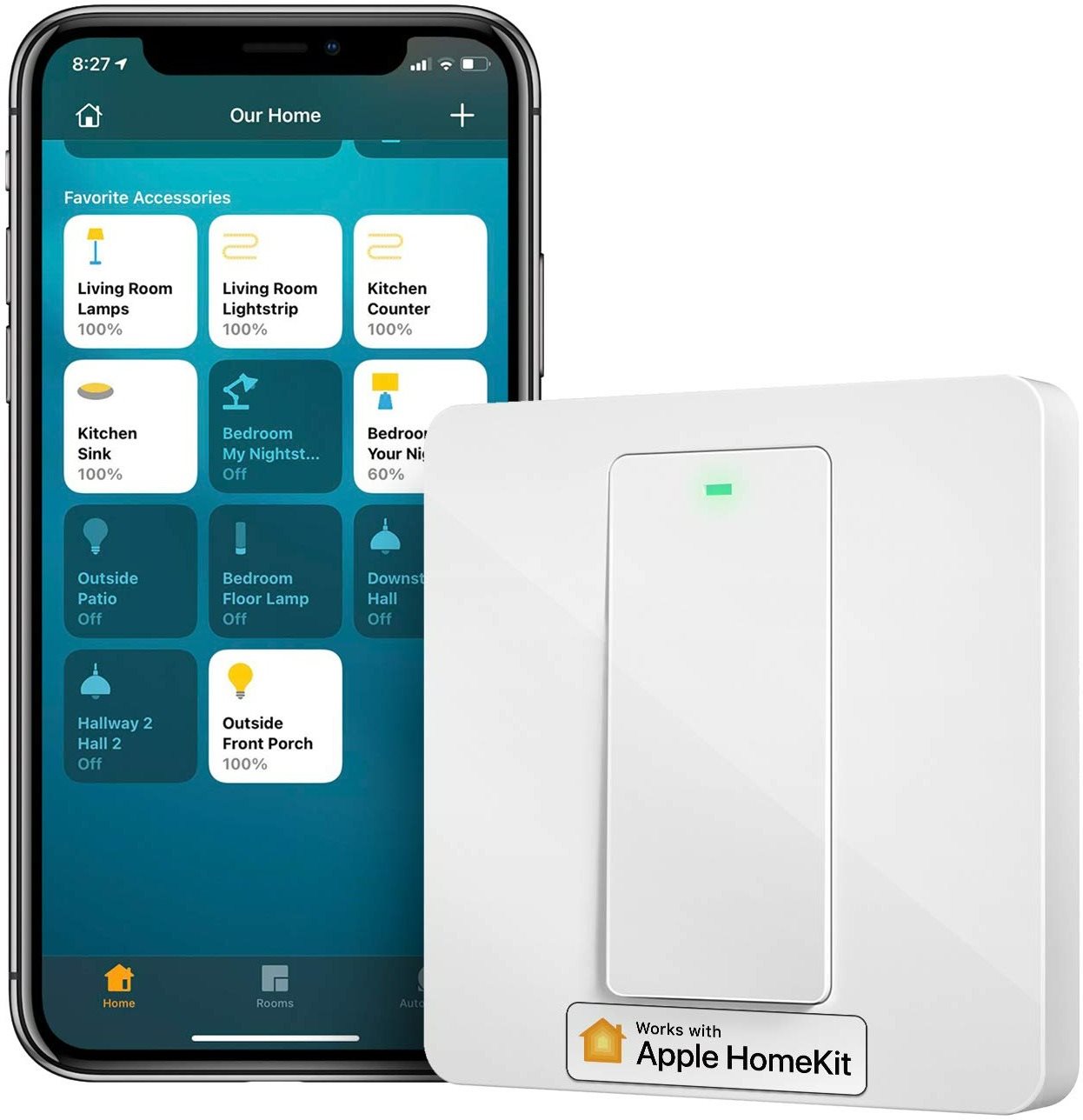 Meross Smart Wi-Fi Wall Switch 2 way Touch Button Kapcsoló