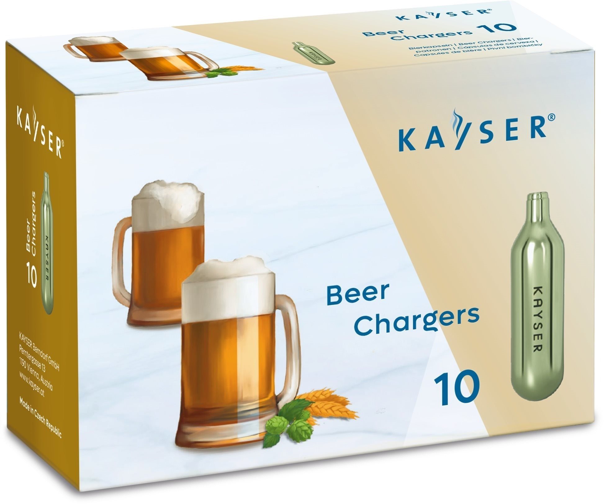 Kayser Patron sörcsapolóhoz, eldobható, 15,25g, 10db Cserepatron