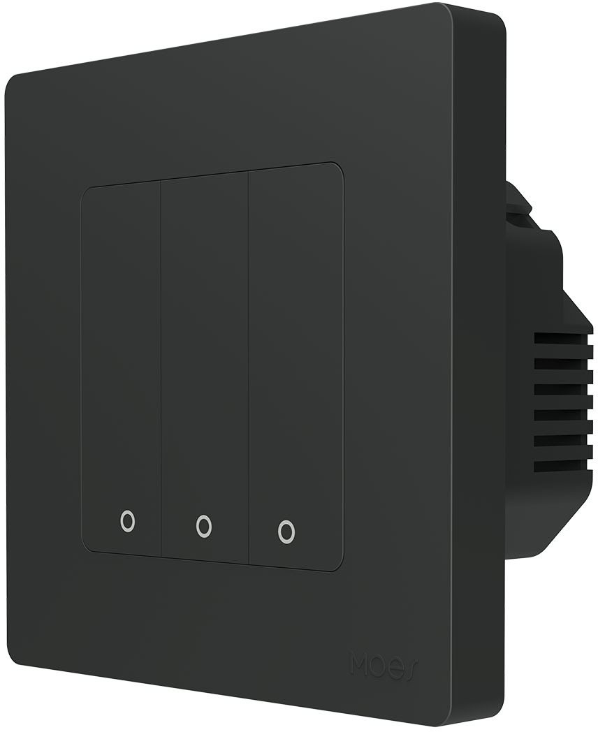 MOES ZS-SR-EU3, Zigbee, 3Gang, Gray Kapcsoló