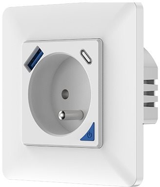 MOES Smart Wall Socket, WiFi, +USB Okos konnektor