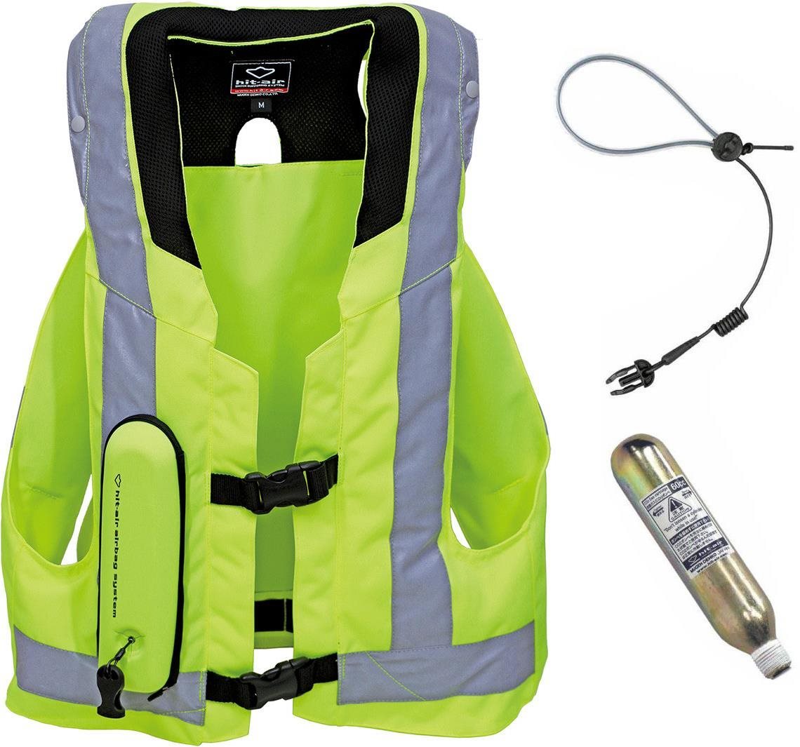 Hit-Air MLV 2 airbag vesta reflexná žltá s pruhmi – Veľkosť  :...