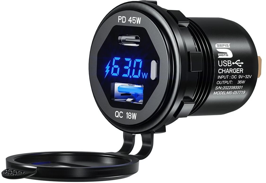 SEFIS USB-C PD 45 W + USB-A QC 3.0 18W rýchlonabíjačka/ zásuvka...