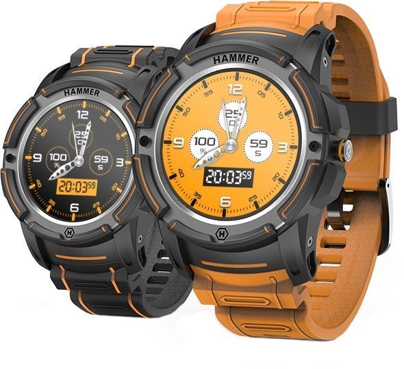myPhone Hammer Watch Orange-Black Smart Watch