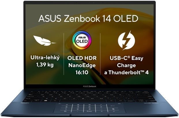 ASUS Zenbook 14 OLED UX3402ZA-KM526W Ponder Blue celokovový Notebook