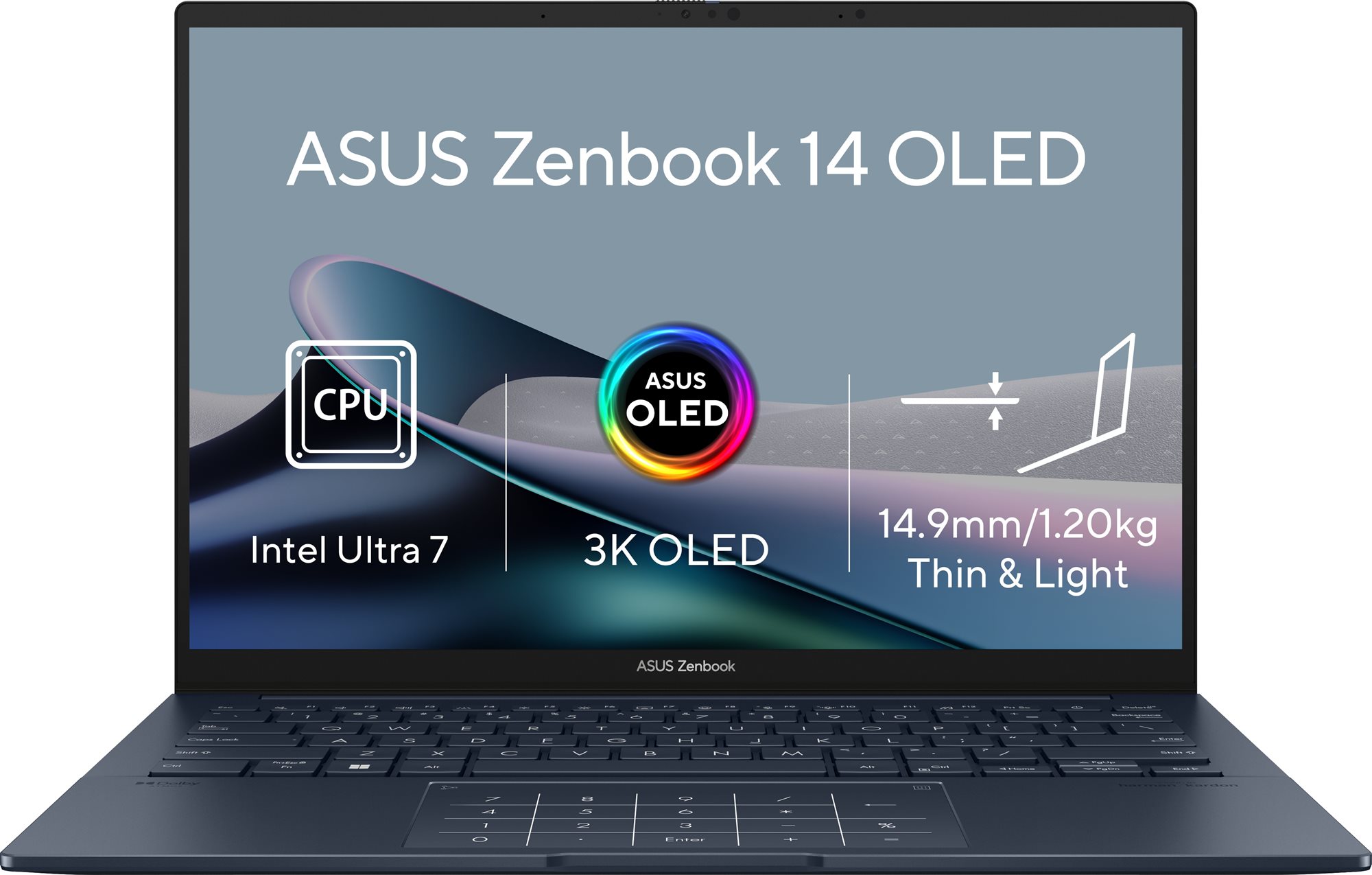 ASUS Zenbook 14 OLED UX3405MA-OLED231W Ponder Blue celokovový...
