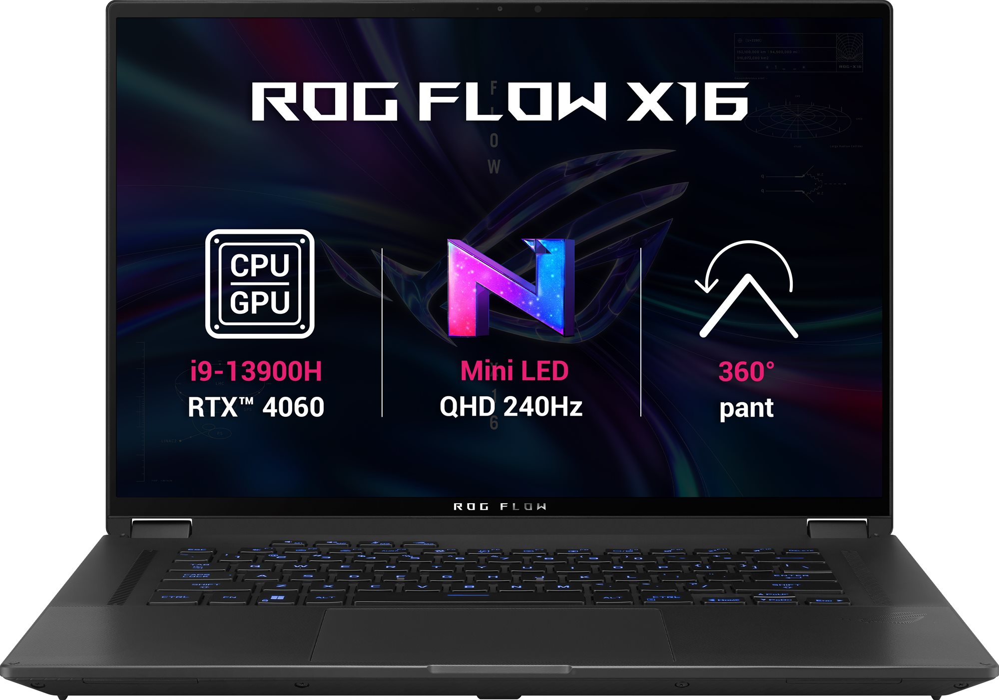 ASUS ROG Flow X16 GV601VV-NEBULA014W Off Black kovový Herný notebook