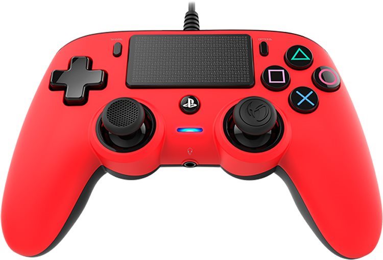 Nacon Wired Compact Controller PS4 – červený Gamepad
