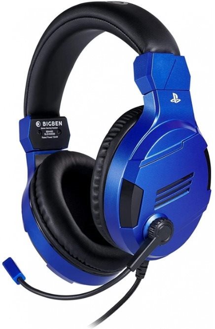 BigBen PS4 Stereo-Headset v3 - kék Gamer fejhallgató