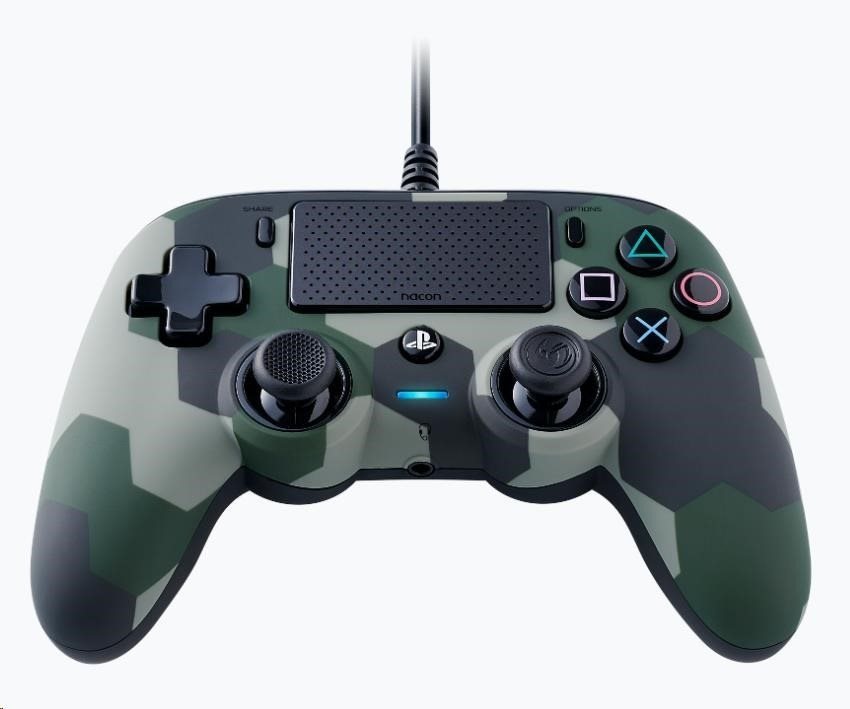 Nacon Wired Compact Controller PS4 - zelená kamufláž Gamepad