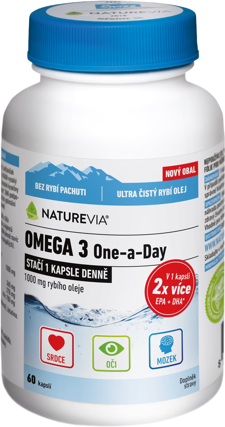 NatureVia Omega 3 One a Day 60 kapslí Omega 3