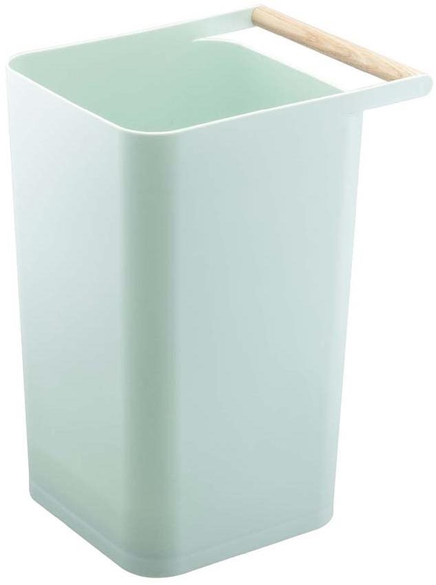 YAMAZAKI Koš na papiere s rúčkou Como 3133, tyrkysový Odpadkový kôš