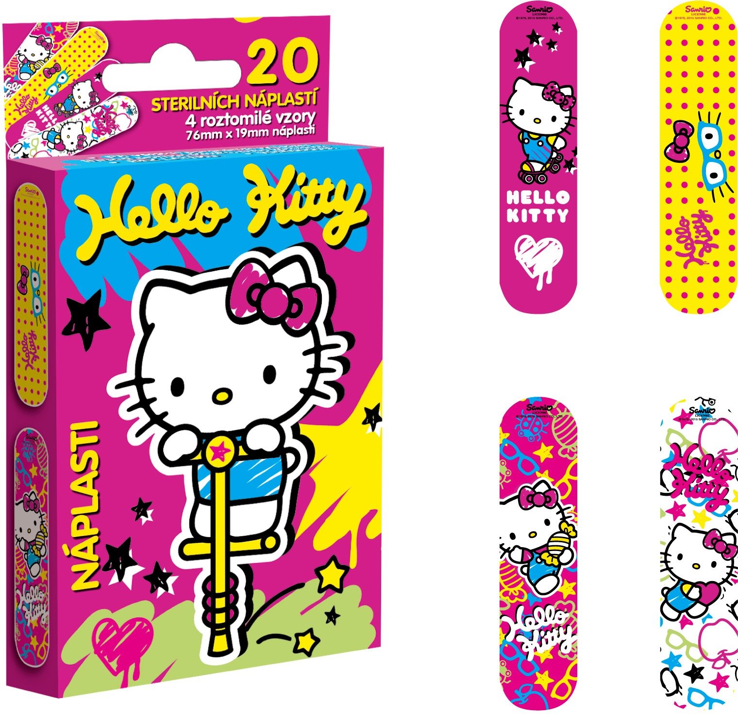 HELLO KITTY Dětské náplasti (20 ks) Náplast