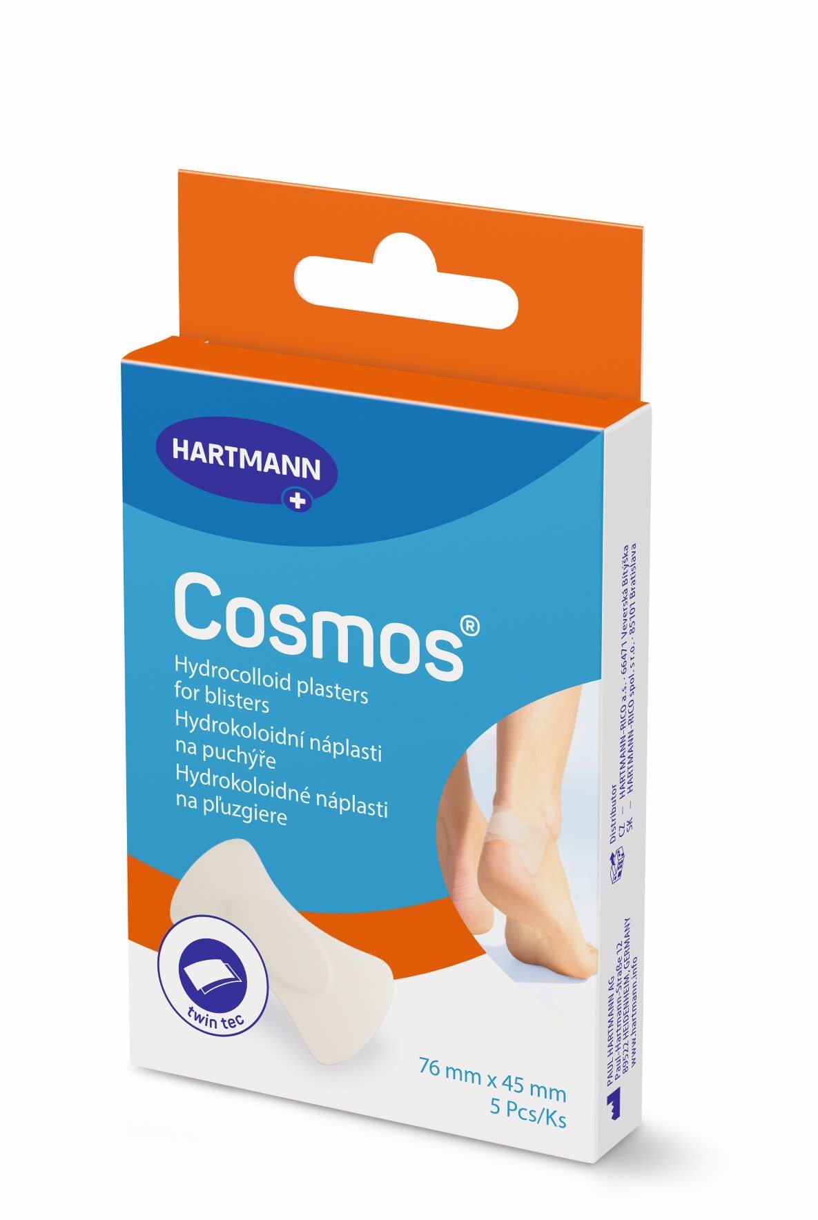 COSMOS Náplasť na pľuzgiere na päte (5 ks) Náplasť