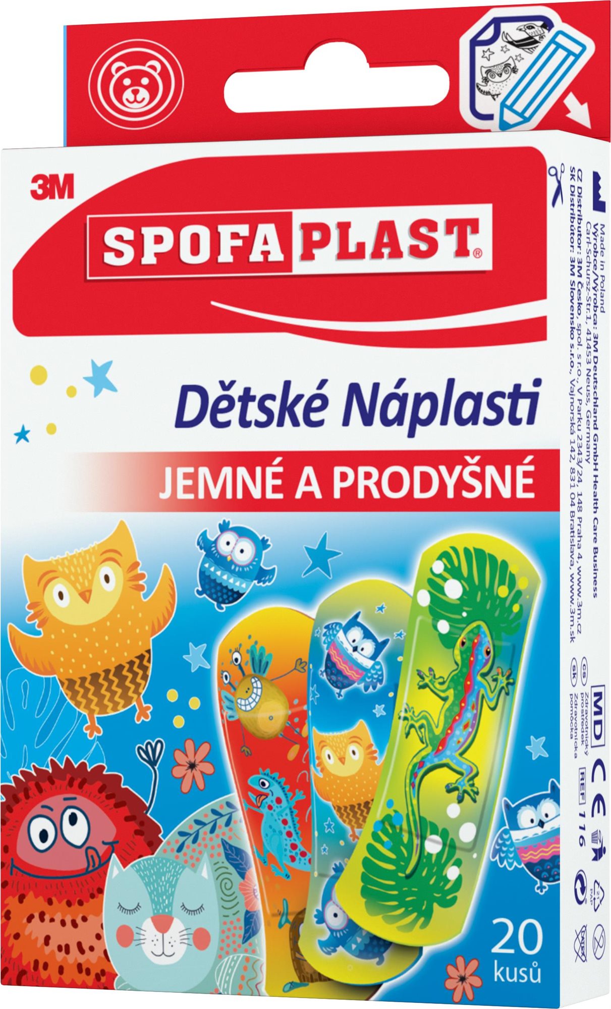 3M™ Spofaplast® 116 Dětské náplasti, 72 x 25 mm, 20 ks Náplast