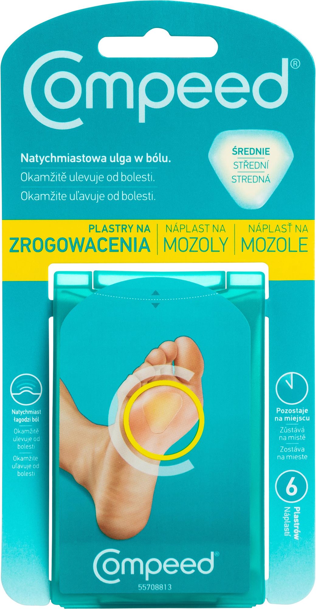 COMPEED, Náplasti na mozole, 6 ks Náplasť