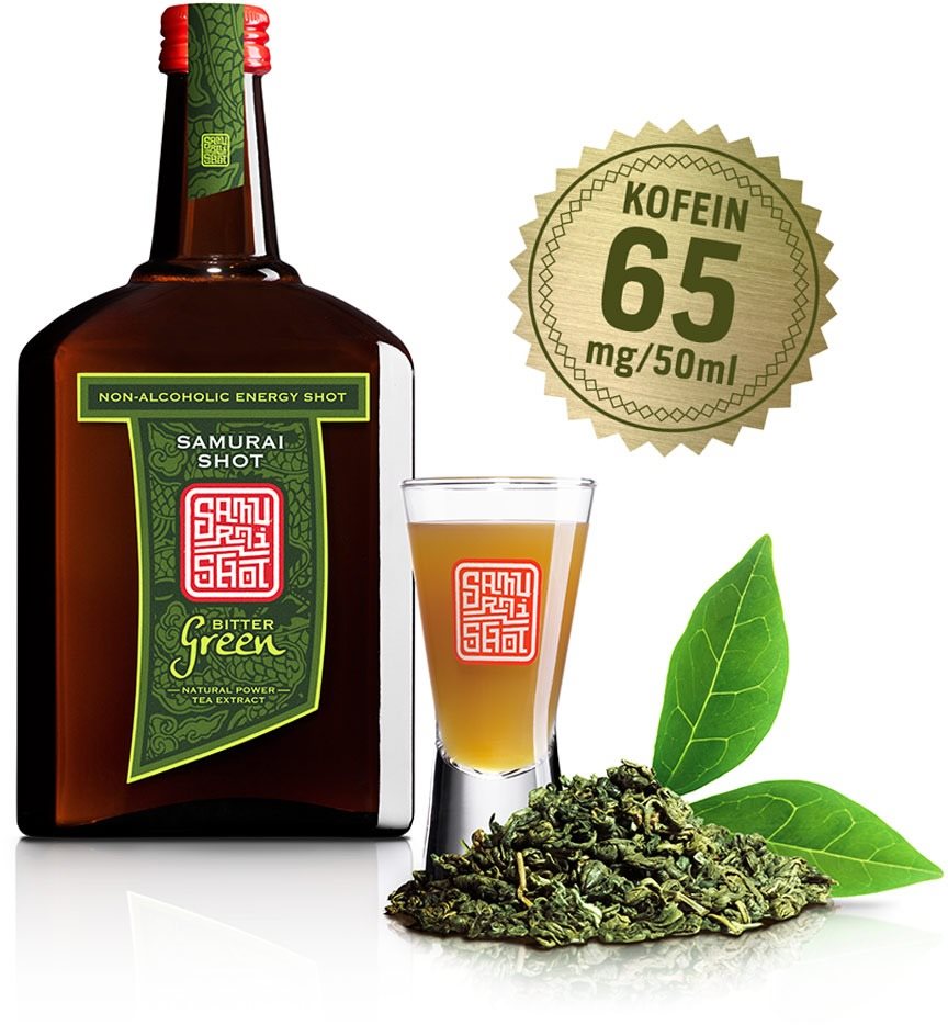Samurai Shot Bitter Green nealko 0,5 l Energetický nápoj