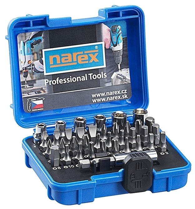 Narex Industrial-CrV 37-Bit Box, 37 db Bitfej készlet