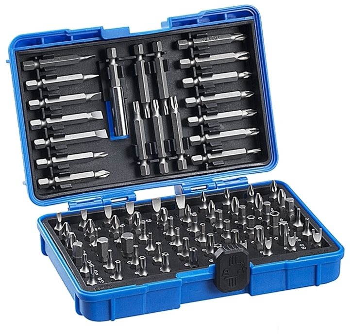 Narex Industrial CrV 80-Bit Box,  80 darab Bitfej készlet