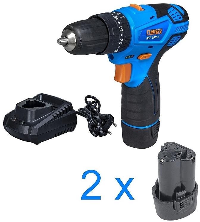 NAREX ASP 109-1, príklepový, 10,8 V, 2× 2Ah, 65405644 Aku vŕtačka