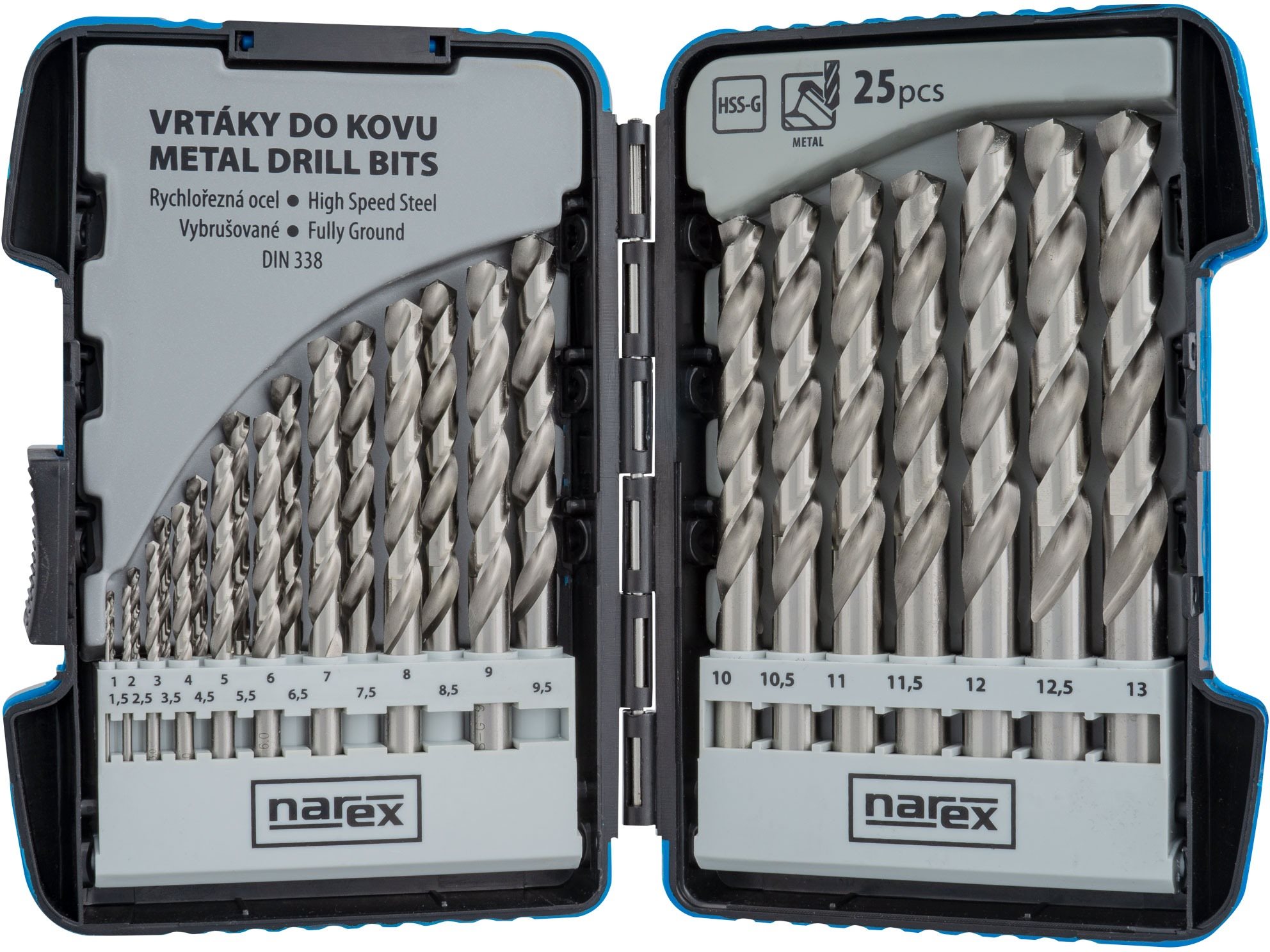NAREX Súprava vrtákov do kovu 1 – 13 mm (25 ks)  25-SET HSS-G MSP...