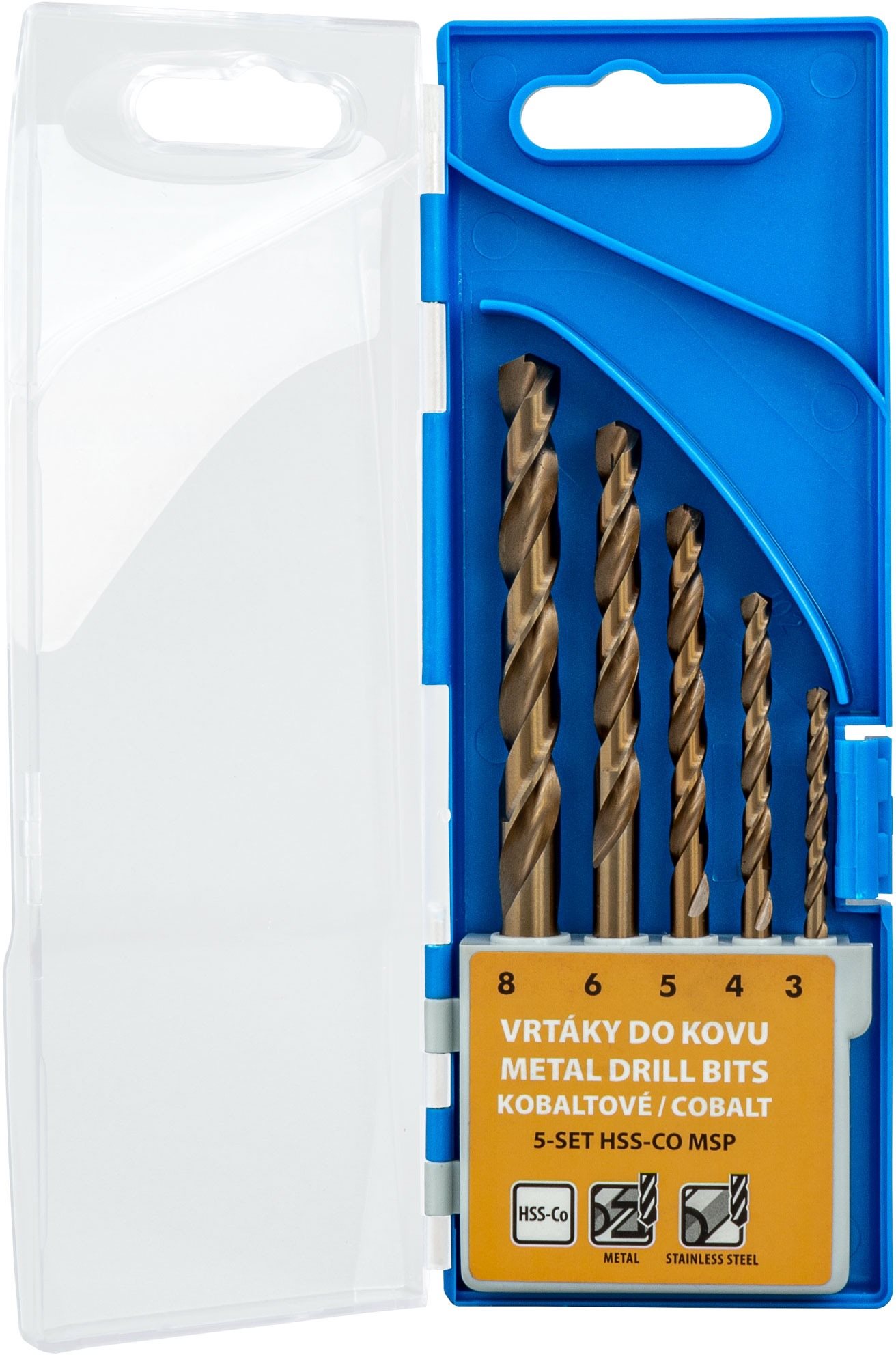 NAREX Súprava vrtákov do kovu 3 – 8 mm 5 % Cobalt (5ks) 5SET HSS-Co...