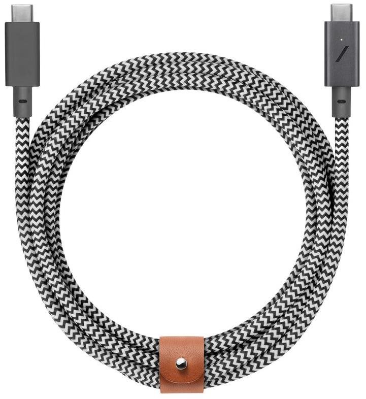 Native Union Belt Cable C-C PRO 2.4 m 240 W Zebra Dátový kábel
