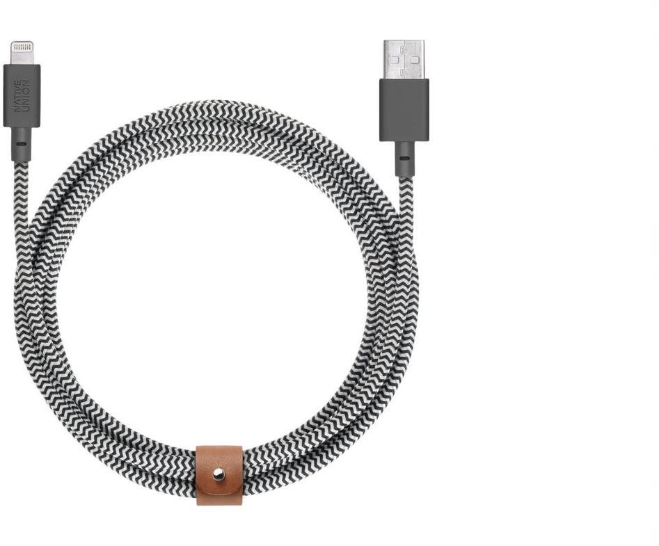Native Union Belt Cable XL Lightning 3m, Zebra Datenkabel