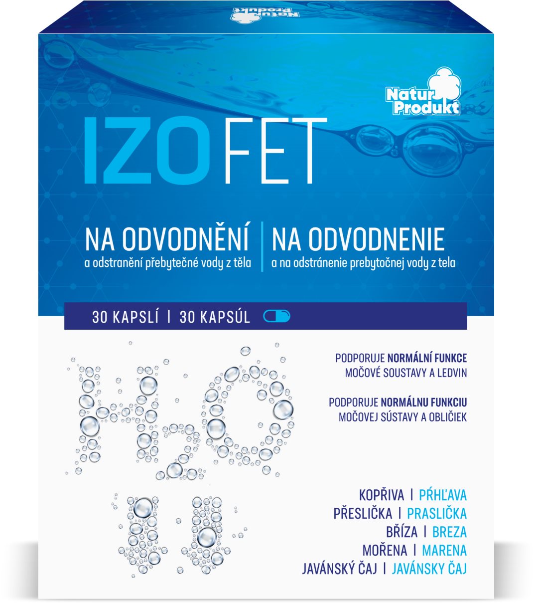 Naturprodukt Izofet na odvodnění 30 kapslí Doplněk stravy
