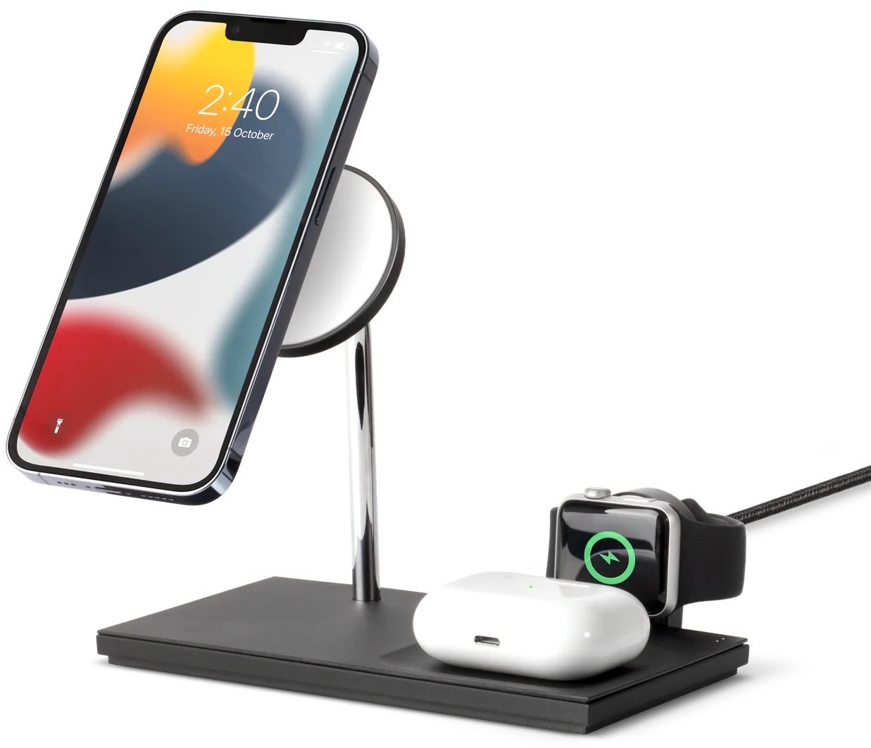 Native Union Snap Magnetic 3-1 Wireless Charger Black Napájací...