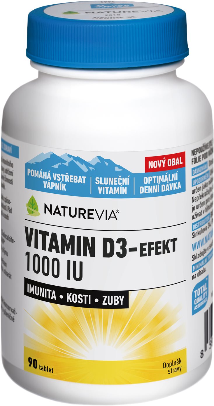 NatureVia Vitamin D3-Efekt 1000 IU 90 tablet Vitamín D