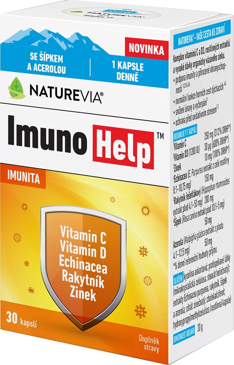NatureVia ImunoHelp 30 kapslí Multivitamín