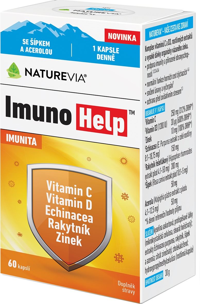 NatureVia ImunoHelp 60 kapslí Multivitamín