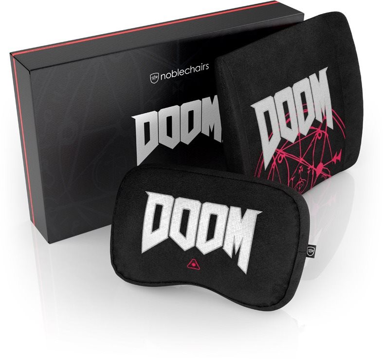 Noblechairs Memory Foam Cushion Set, DOOM Edition Lendenwirbelstütze
