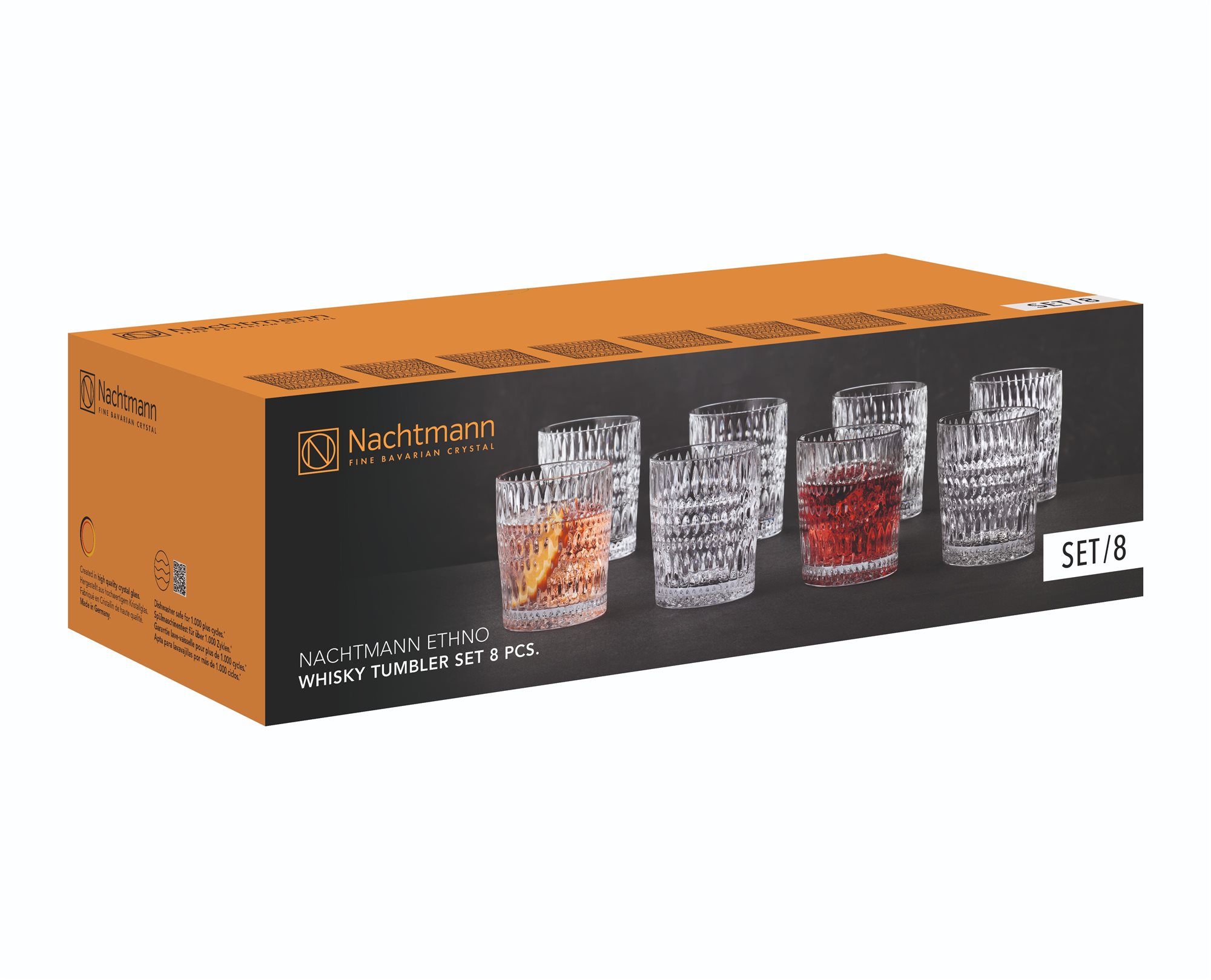 Nachtmann ETHNO whiskey- és koktélpohárkészlet, 8 db Pohár