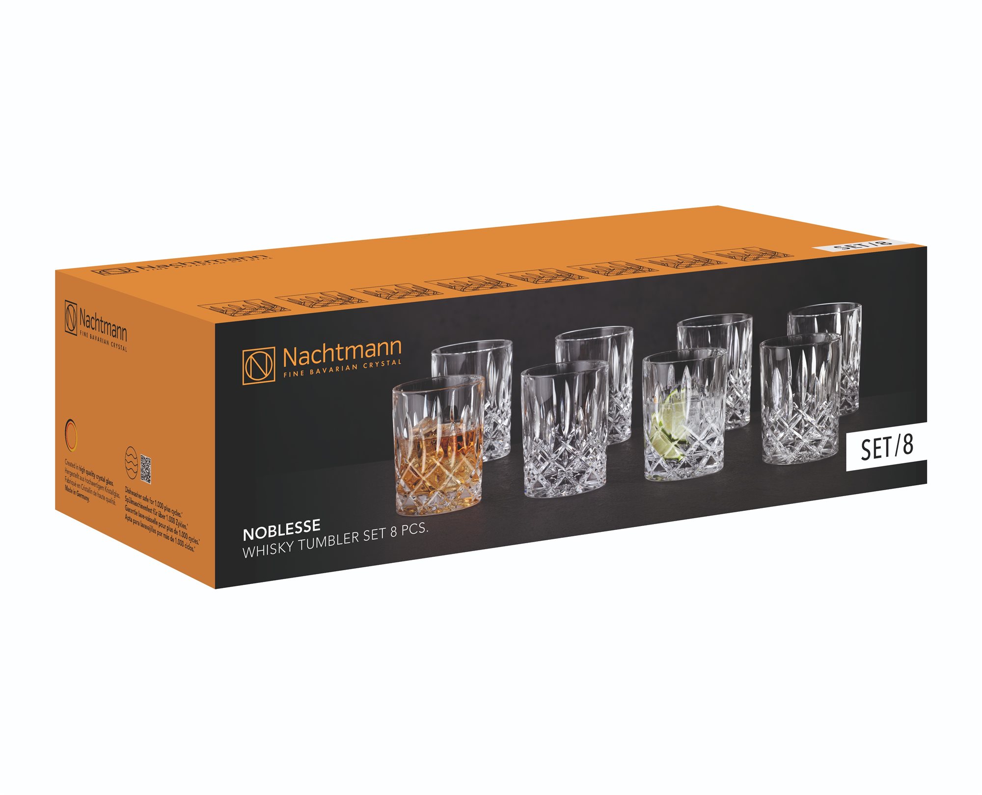 Nachtmann NOBLESSE Whisky- und Cocktailglas-Set, 8-tlg Glas