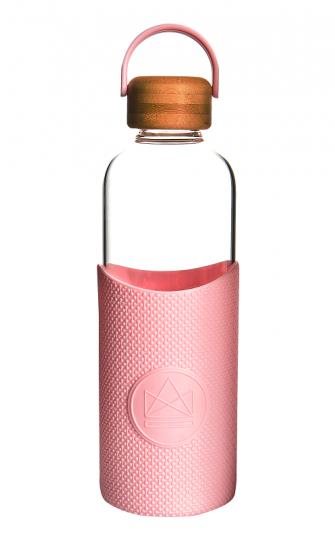 Neon Kactus üveg vizespalack, rózsaszín, 1 l Kulacs