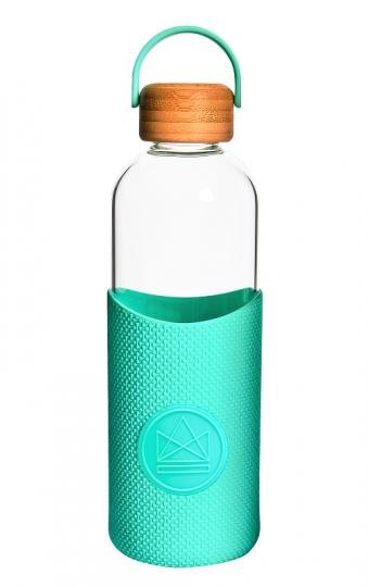 Neon Kactus üveg vizespalack, türkiz, 1 l Kulacs