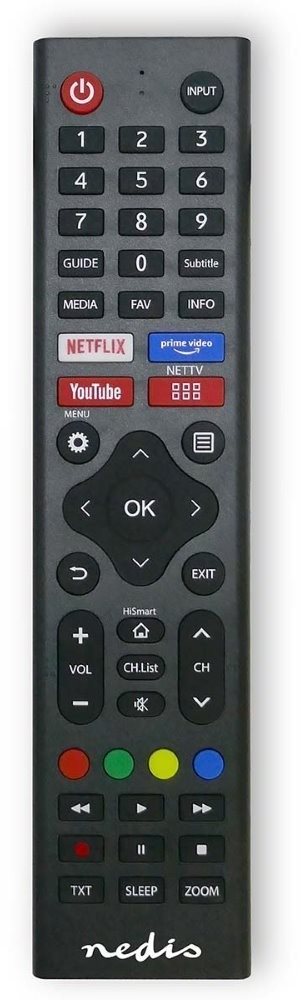 NEDIS TVRC45HIBK na TV Hi-Sense Diaľkový ovládač