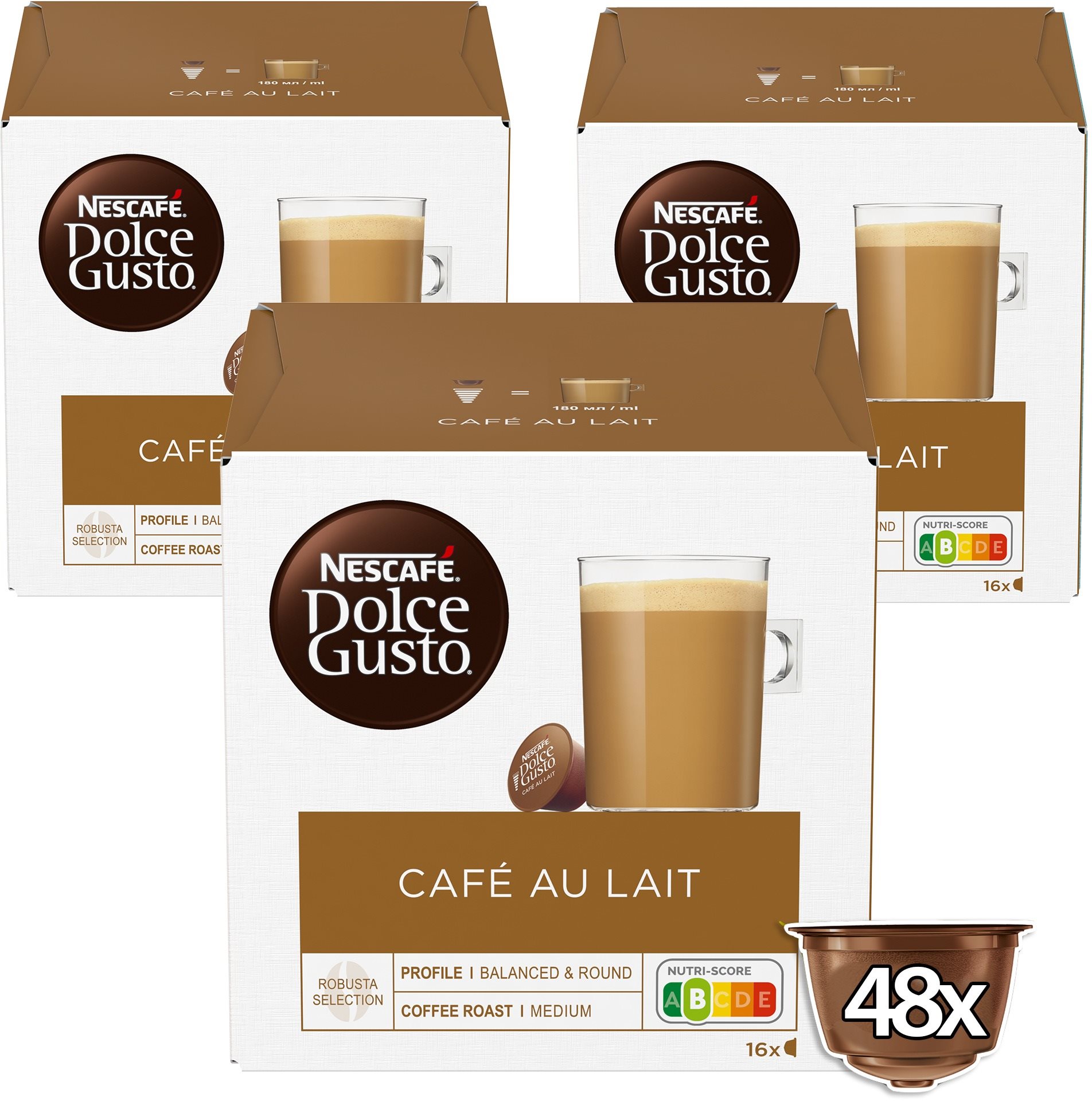 NESCAFÉ® Dolce Gusto® Café Au Lait - 48 kapsúl Kávové kapsuly