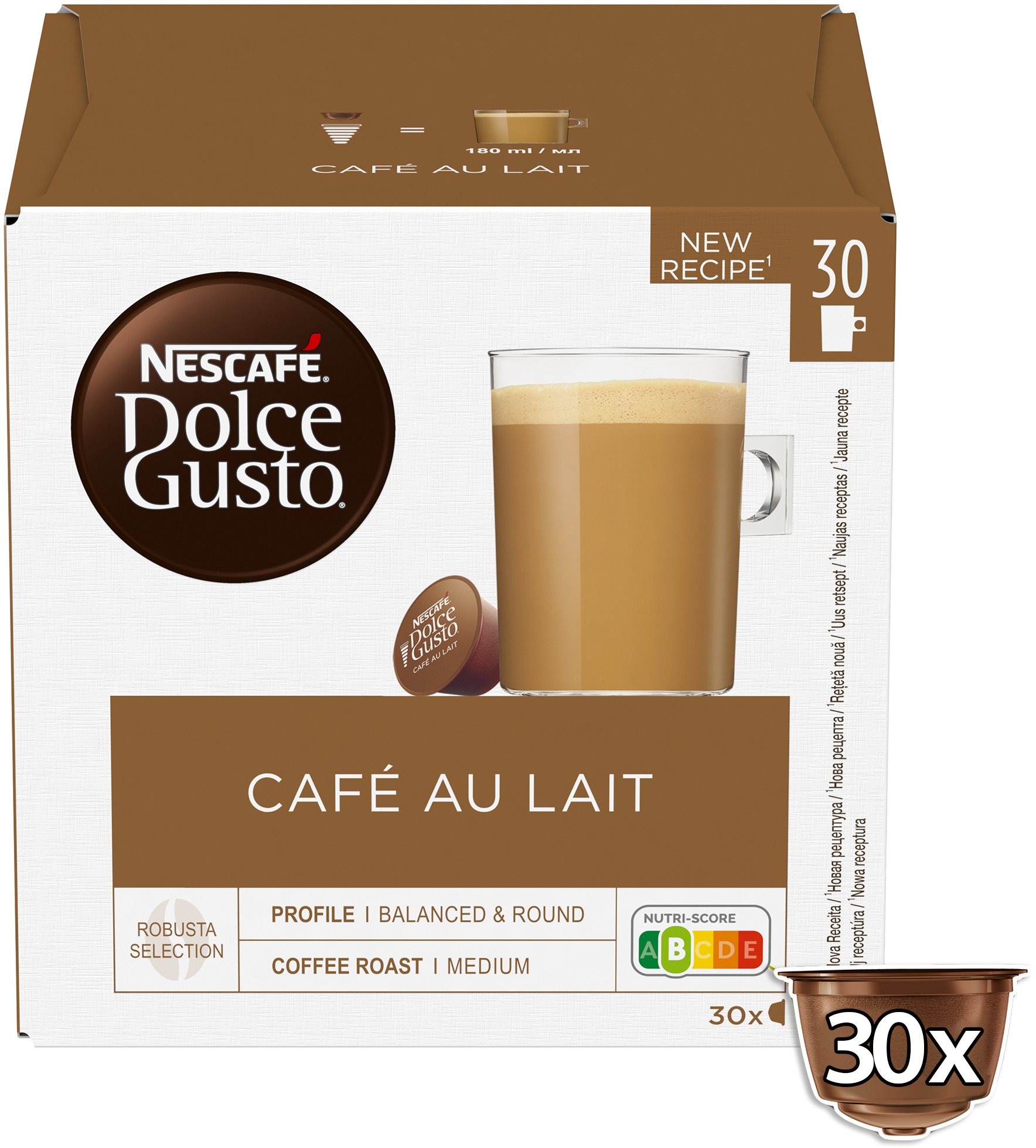 NESCAFÉ® Dolce Gusto® Café Au Lait - 30 kapsúl Kávové kapsuly