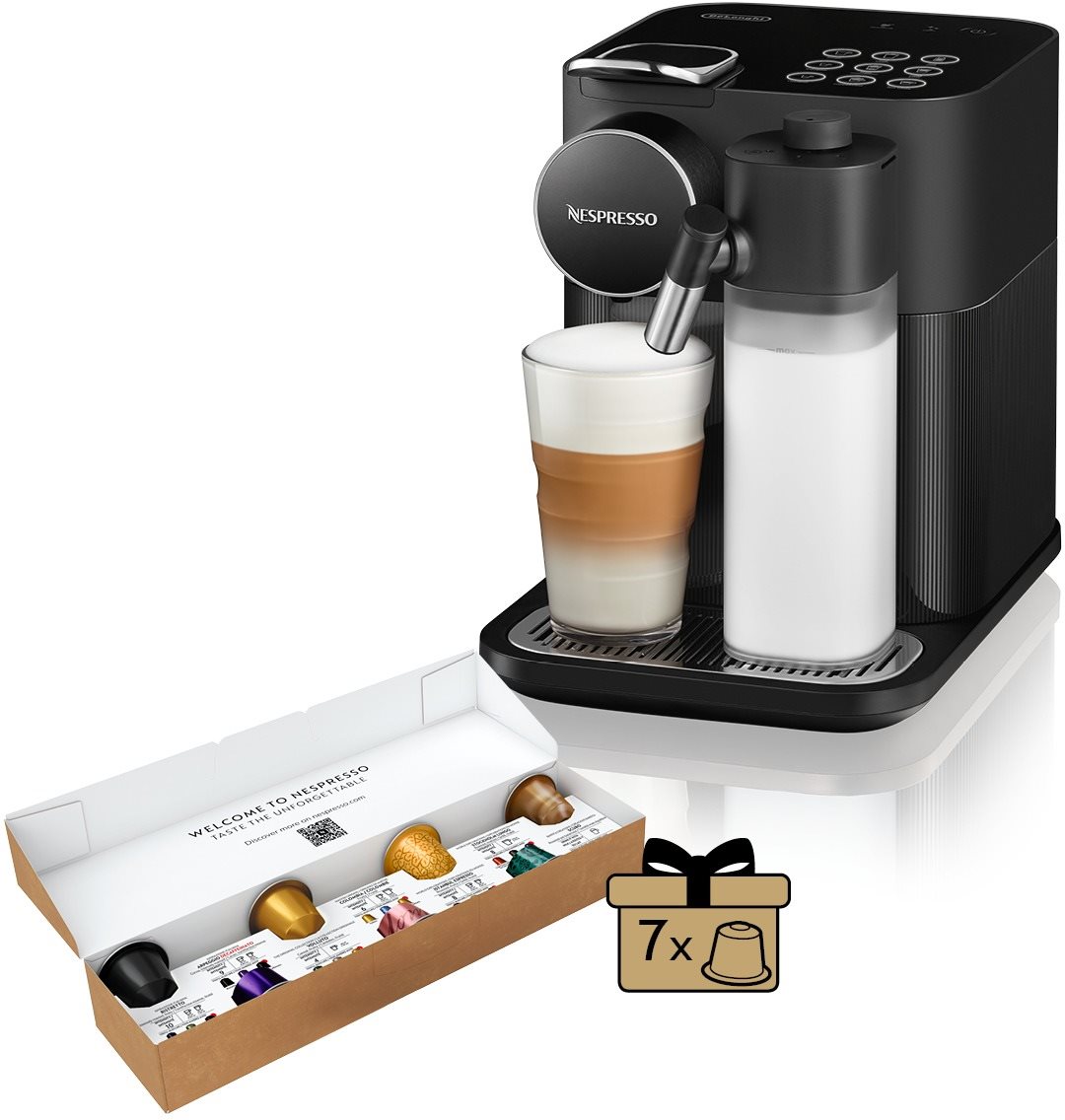 Nespresso De'Longhi Gran Latissima Black EN640.B Kapszulás kávéfőző